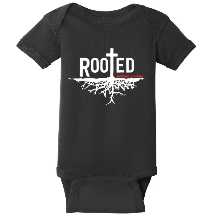 Christian Faith Jesus Christ Rooted And Built Up In Him Baby Bodysuit