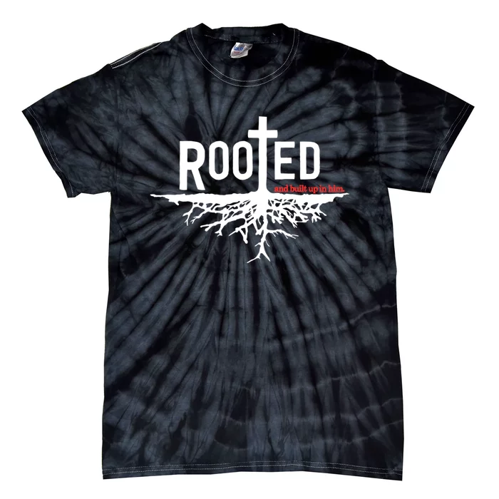 Christian Faith Jesus Christ Rooted And Built Up In Him Tie-Dye T-Shirt