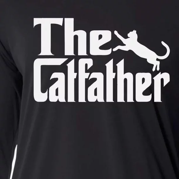 Cat Father Kitty Dad Fathers Day Meow Feline Cooling Performance Long Sleeve Crew