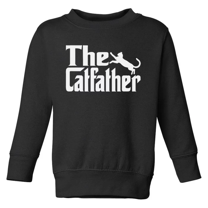 Cat Father Kitty Dad Fathers Day Meow Feline Toddler Sweatshirt