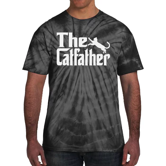 Cat Father Kitty Dad Fathers Day Meow Feline Tie-Dye T-Shirt