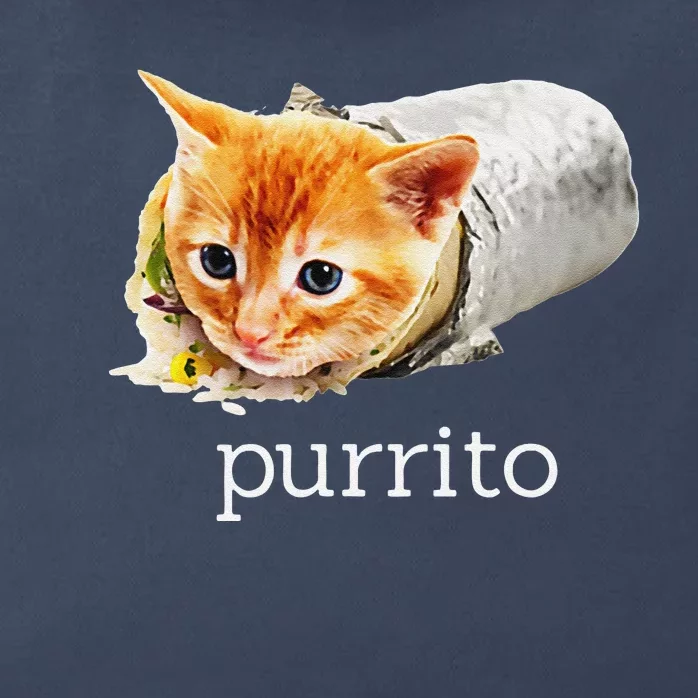 Cute Funny Kitty Cat Purrito Burrito Pun Zip Tote Bag