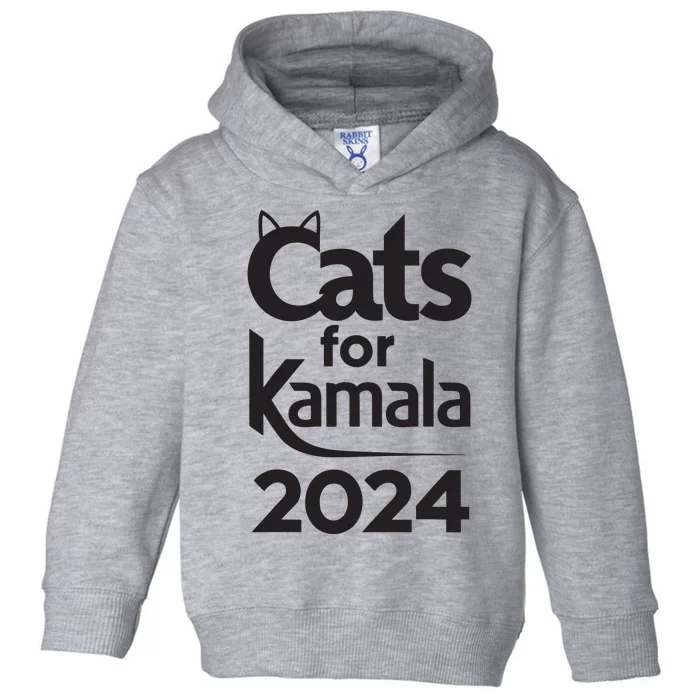 Cats For Kamala 2024 Funny Political Harris Supporter Toddler Hoodie