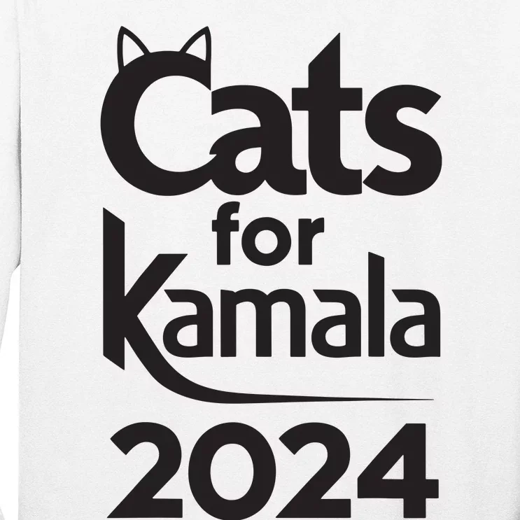 Cats For Kamala 2024 Funny Political Harris Supporter Long Sleeve Shirt