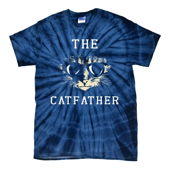 Cat Father Kitty Dad Fathers Day Meow Feline Gift Tie-Dye T-Shirt