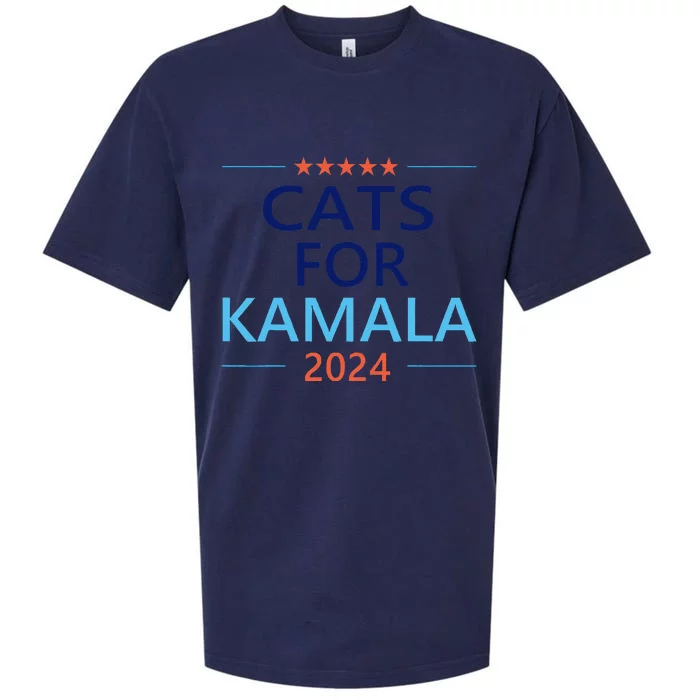 Cats For Kamala Harris 2024 Childless Cat Lady Jd Vance Sueded Cloud Jersey T-Shirt