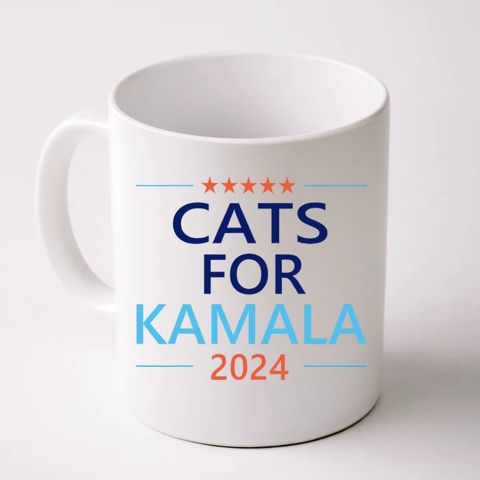 Cats For Kamala Harris 2024 Childless Cat Lady Jd Vance Front & Back Coffee Mug