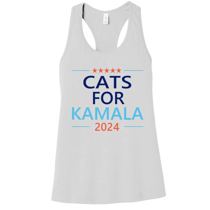 Cats For Kamala Harris 2024 Childless Cat Lady Jd Vance Women's Racerback Tank