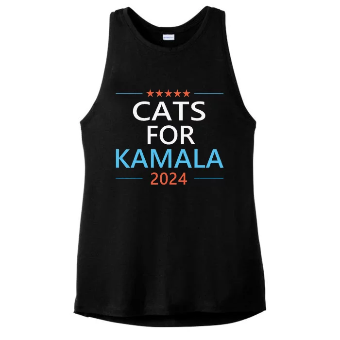 Cats For Kamala Harris 2024 Childless Cat Lady Jd Vance Ladies Tri-Blend Wicking Tank