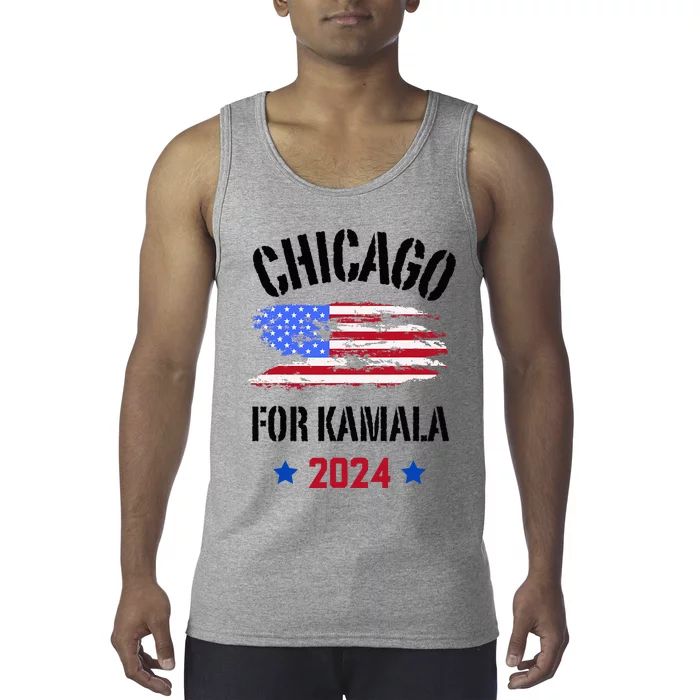 Chicago For Kamala 2024 Dnc Kamala Harris Supporter Tank Top