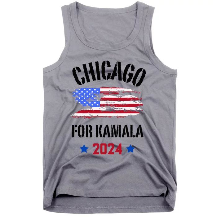 Chicago For Kamala 2024 Dnc Kamala Harris Supporter Tank Top