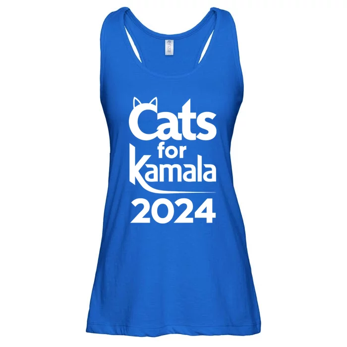 Cats For Kamala 2024 Funny Political Harris Supporter Ladies Essential Flowy Tank