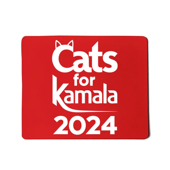 Cats For Kamala 2024 Funny Political Harris Supporter Mousepad