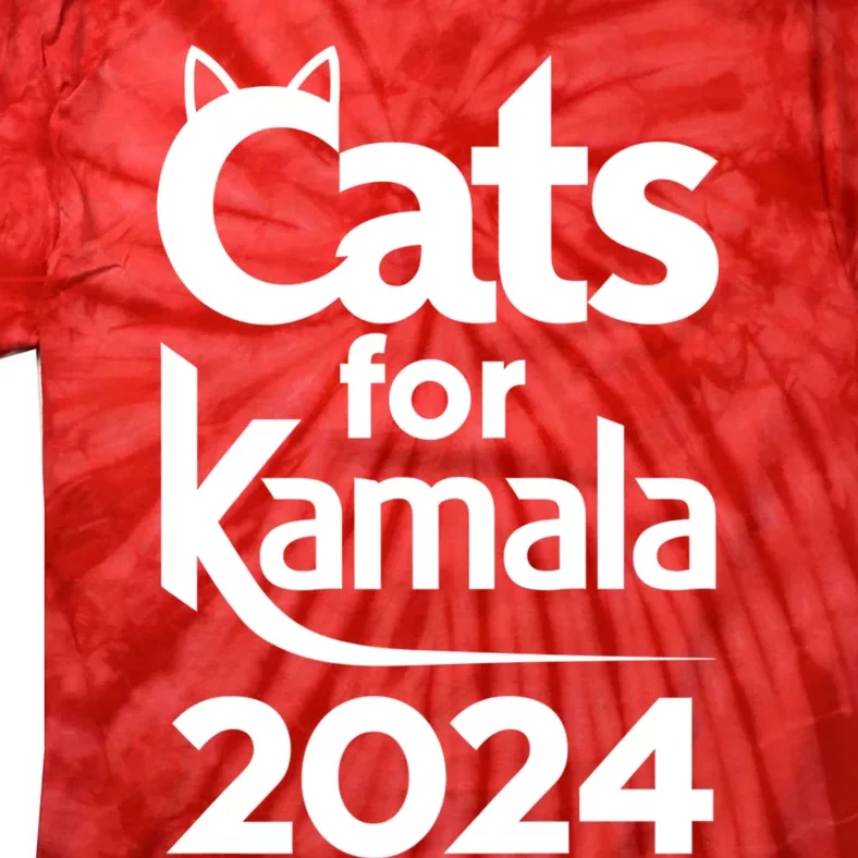 Cats For Kamala 2024 Funny Political Harris Supporter Tie-Dye T-Shirt