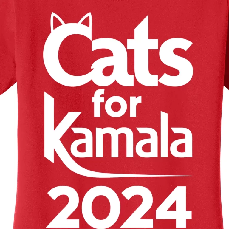 Cats For Kamala 2024 Funny Political Harris Supporter Women's T-Shirt