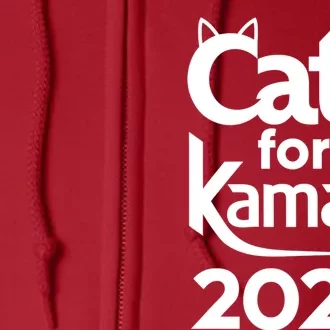 Cats For Kamala 2024 Funny Political Harris Supporter Full Zip Hoodie