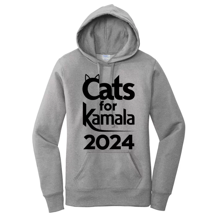 Cats For Kamala 2024 Funny Political Harris Supporter Women's Pullover Hoodie