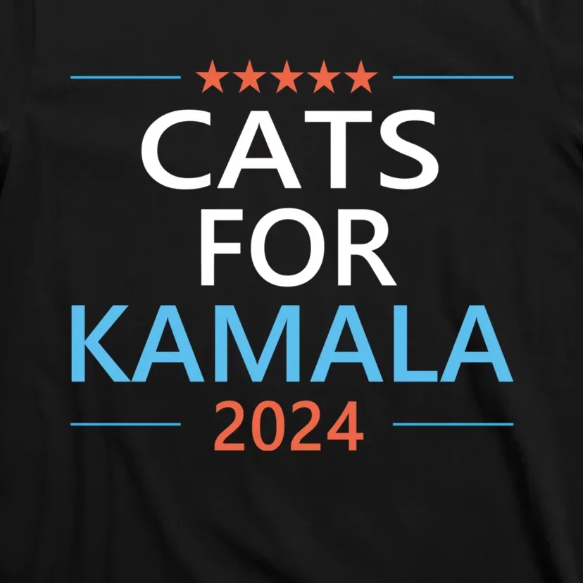 Cats For Kamala Harris 2024 Childless Cat Lady Jd Vance T-Shirt