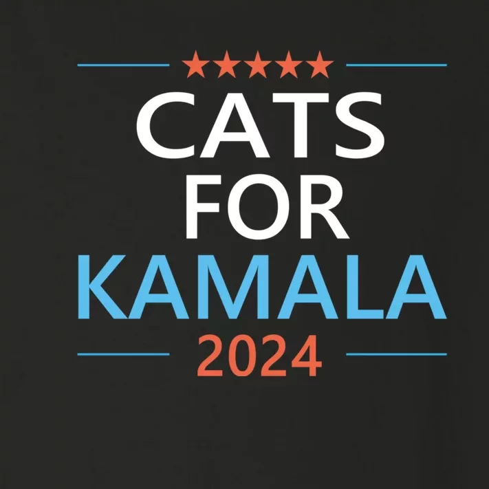 Cats For Kamala Harris 2024 Childless Cat Lady Jd Vance Toddler Long Sleeve Shirt