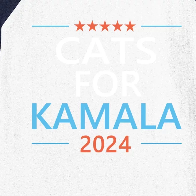 Cats For Kamala Harris 2024 Childless Cat Lady Jd Vance Baseball Sleeve Shirt