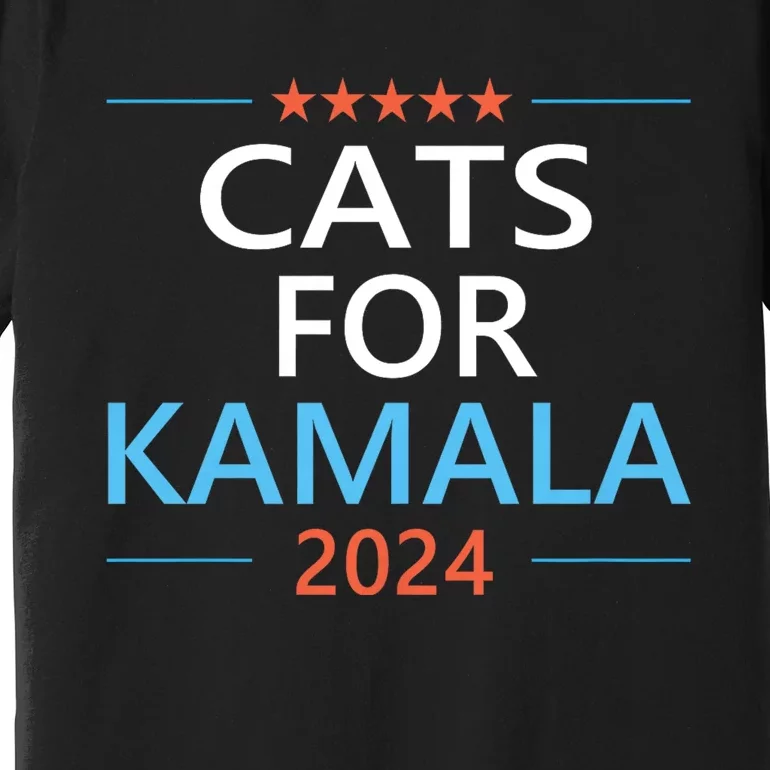 Cats For Kamala Harris 2024 Childless Cat Lady Jd Vance Premium T-Shirt