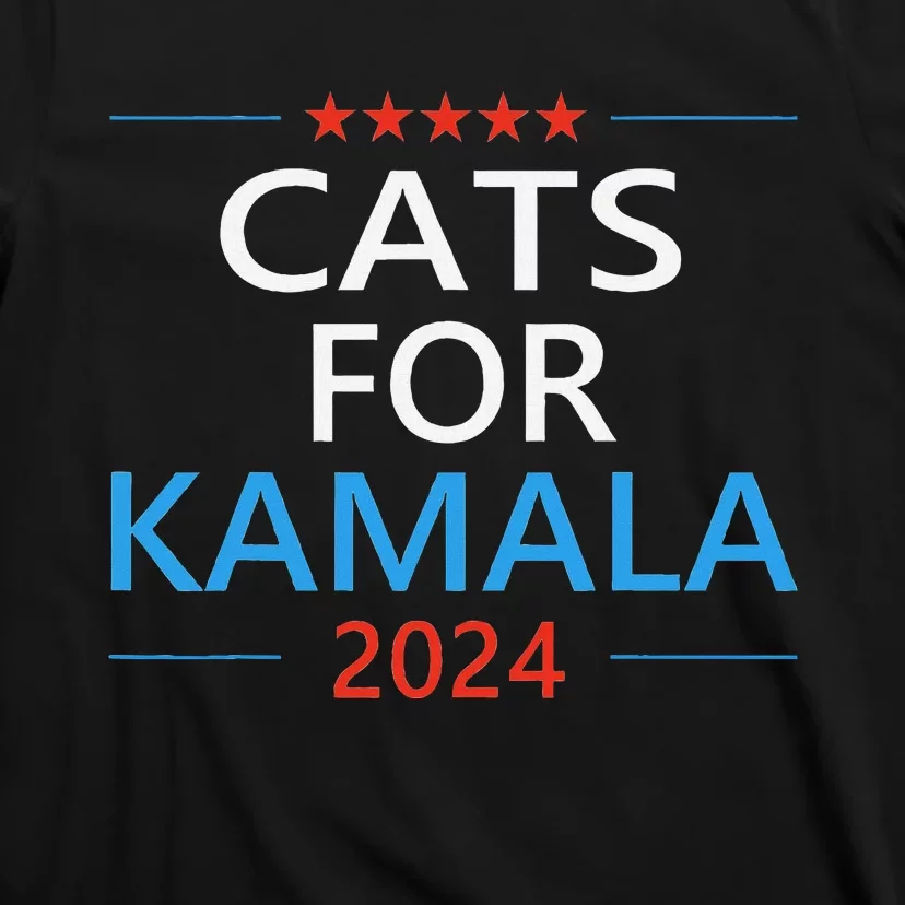 Cats For Kamala Harris 2024 Childless Cat Lady Jd Vance T-Shirt