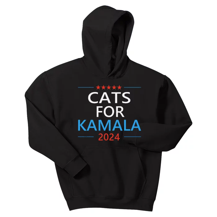 Cats For Kamala Harris 2024 Childless Cat Lady Jd Vance Kids Hoodie