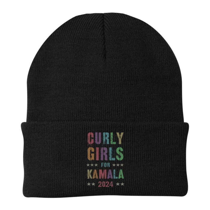 Curly For Kamala Harris 2024 47th IM Speaking Knit Cap Winter Beanie