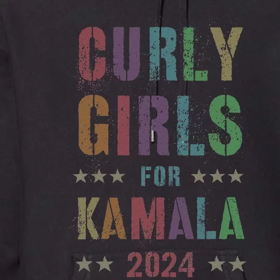 Curly For Kamala Harris 2024 47th IM Speaking Premium Hoodie