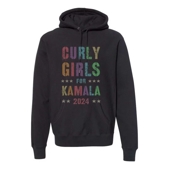 Curly For Kamala Harris 2024 47th IM Speaking Premium Hoodie