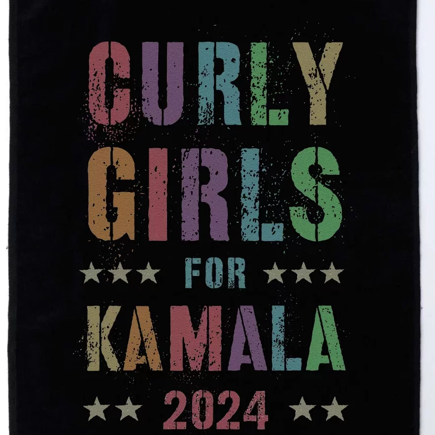 Curly For Kamala Harris 2024 47th IM Speaking Platinum Collection Golf Towel