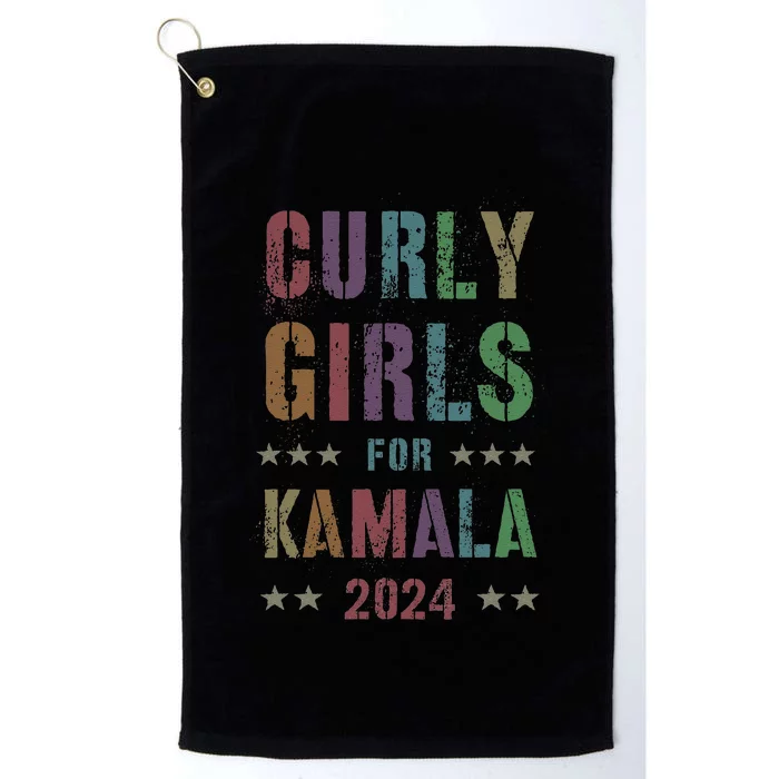 Curly For Kamala Harris 2024 47th IM Speaking Platinum Collection Golf Towel