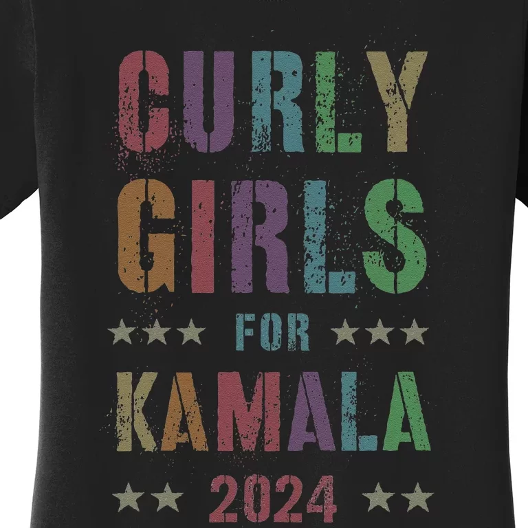 Curly For Kamala Harris 2024 47th IM Speaking Women's T-Shirt