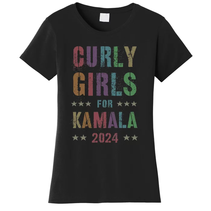 Curly For Kamala Harris 2024 47th IM Speaking Women's T-Shirt