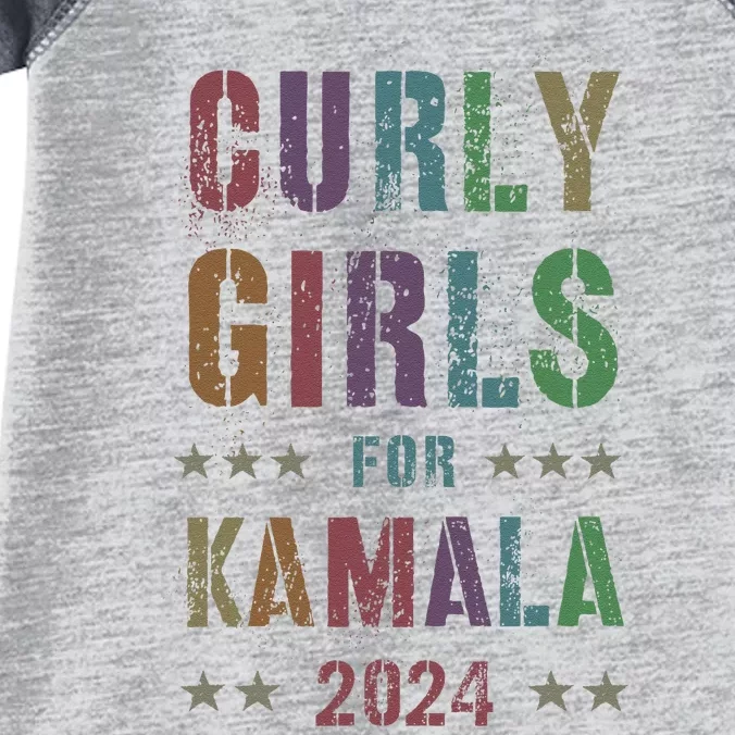 Curly For Kamala Harris 2024 47th IM Speaking Infant Baby Jersey Bodysuit