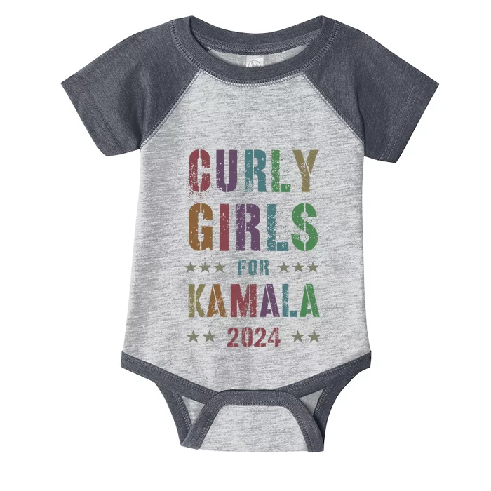 Curly For Kamala Harris 2024 47th IM Speaking Infant Baby Jersey Bodysuit