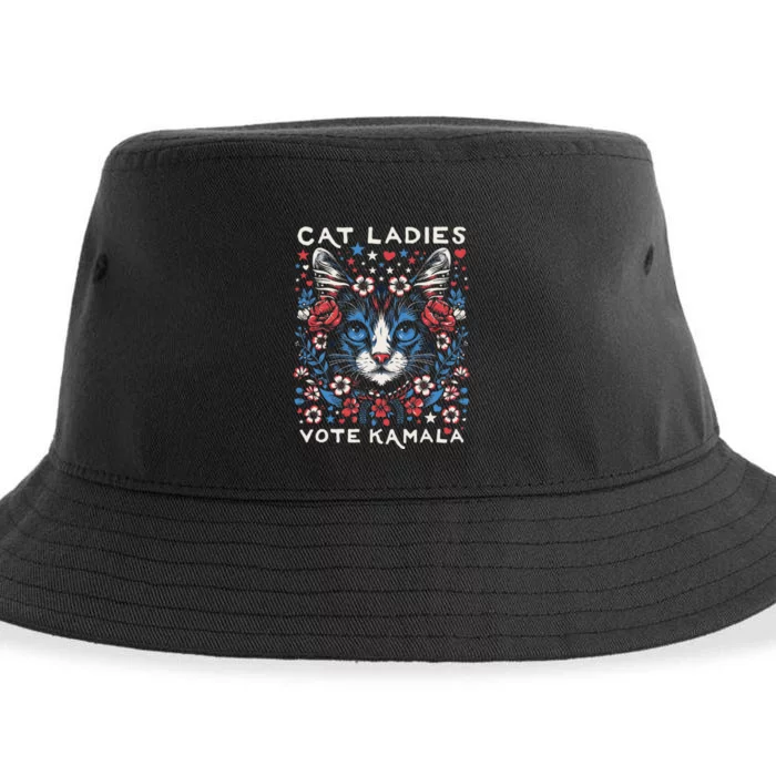 Cats For Kamala Sustainable Bucket Hat