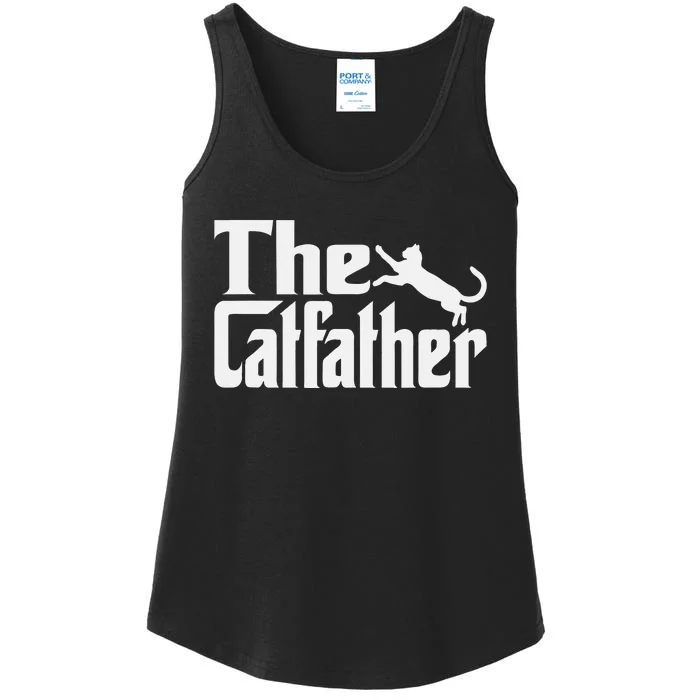 Cat Father Kitty Dad Fathers Day Meow Feline Ladies Essential Tank