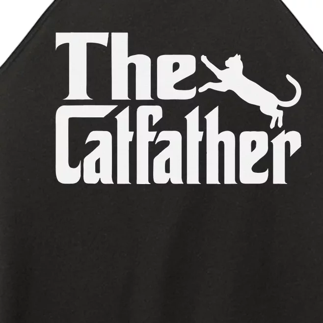 Cat Father Kitty Dad Fathers Day Meow Feline Women’s Perfect Tri Rocker Tank