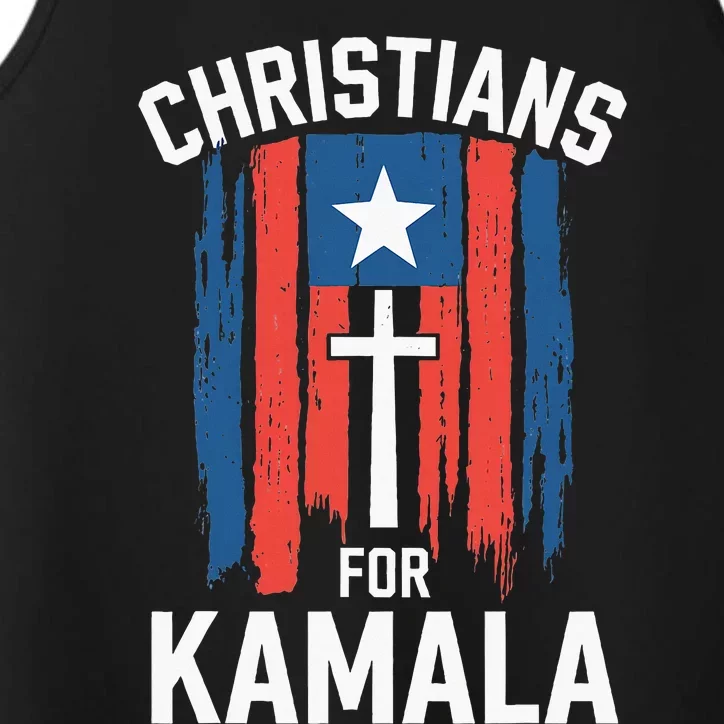 Christians For Kamala Patriotic American Harris Christians Performance Tank