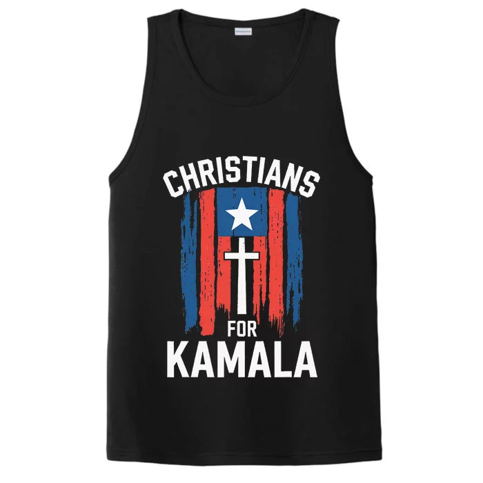 Christians For Kamala Patriotic American Harris Christians Performance Tank