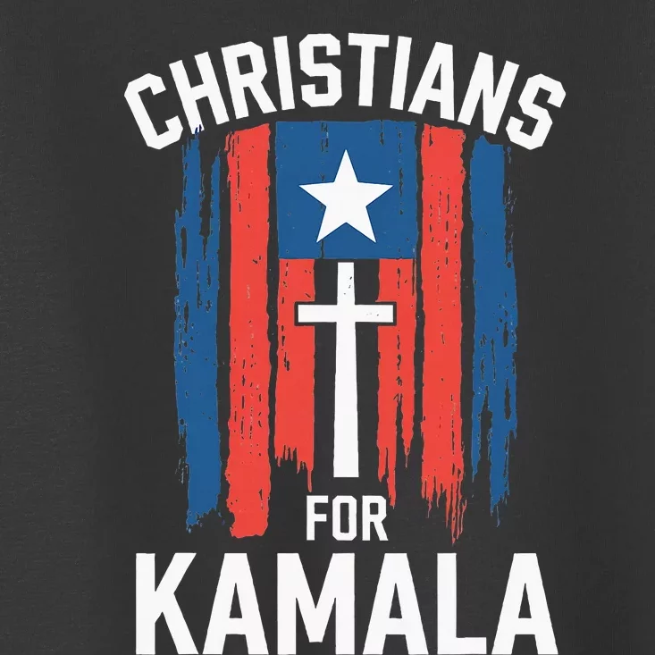 Christians For Kamala Patriotic American Harris Christians Toddler T-Shirt