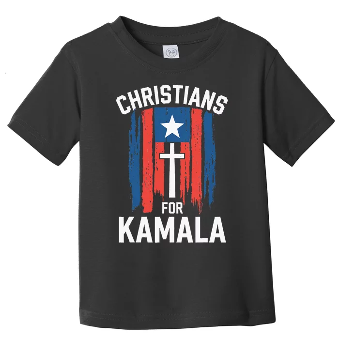 Christians For Kamala Patriotic American Harris Christians Toddler T-Shirt