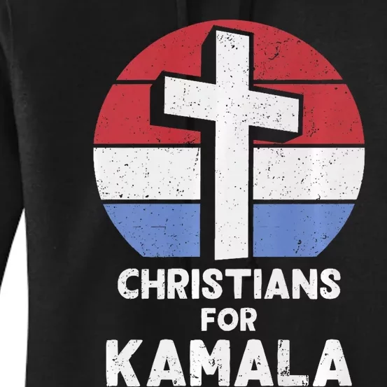 Christians For Kamala Harris Evangelical Voter Kamala 2024 Women's Pullover Hoodie