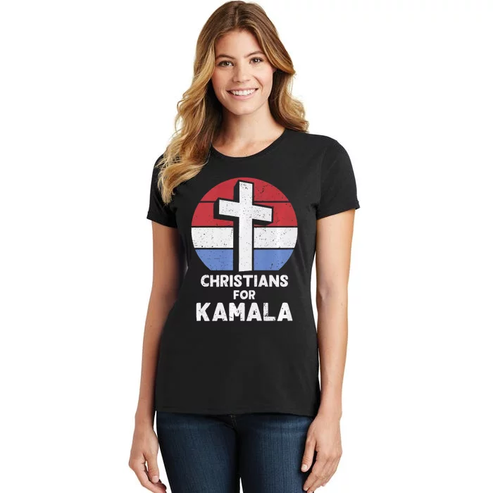 Christians For Kamala Harris Evangelical Voter Kamala 2024 Women's T-Shirt