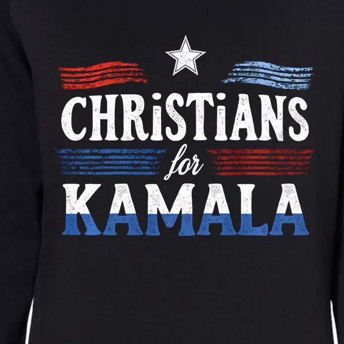 Christians For Kamala Patriotic American Harris Christians Womens California Wash Sweatshirt