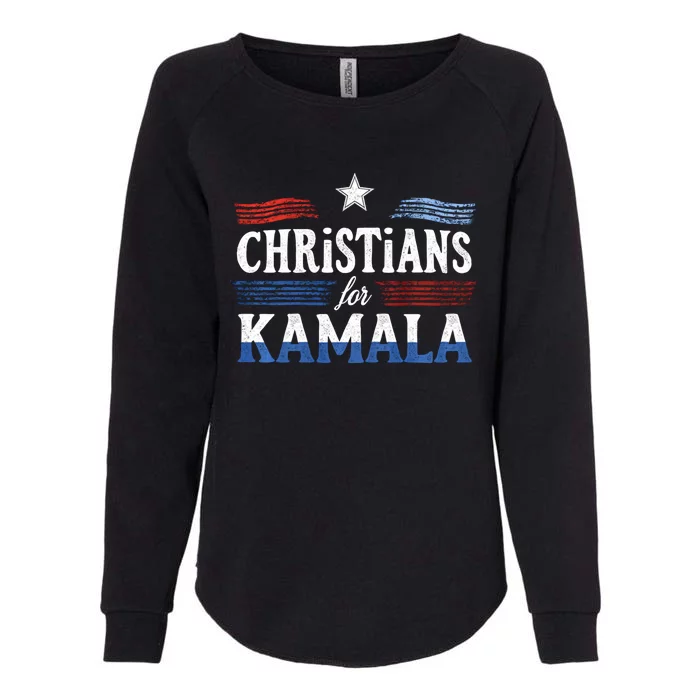 Christians For Kamala Patriotic American Harris Christians Womens California Wash Sweatshirt