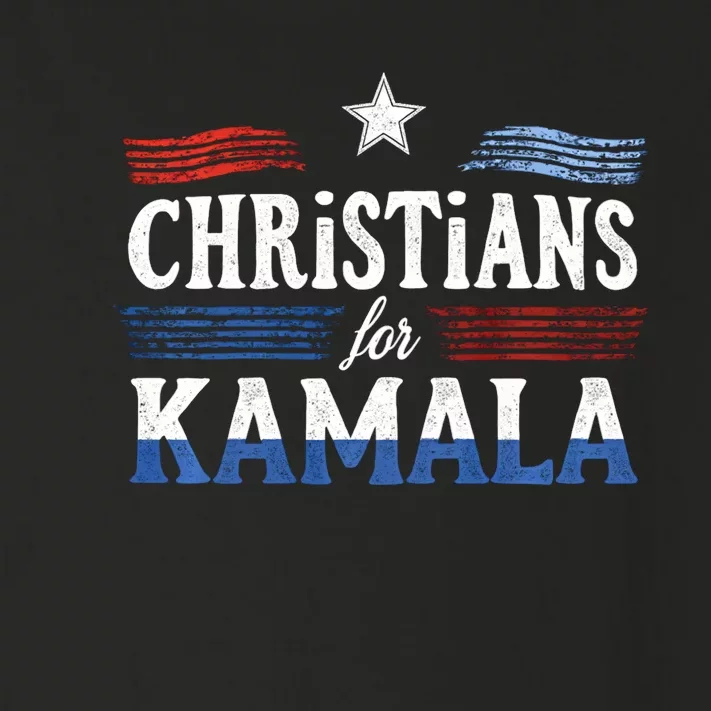 Christians For Kamala Patriotic American Harris Christians Toddler Long Sleeve Shirt