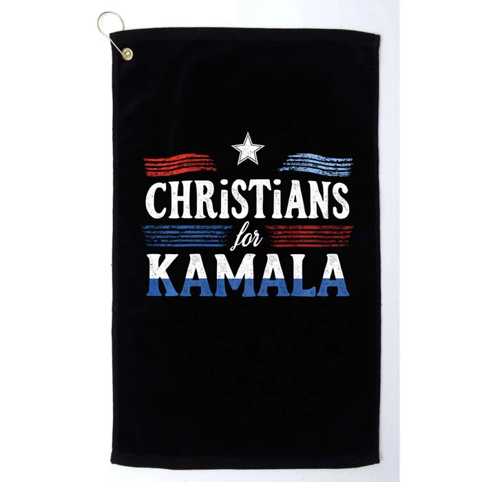 Christians For Kamala Patriotic American Harris Christians Platinum Collection Golf Towel