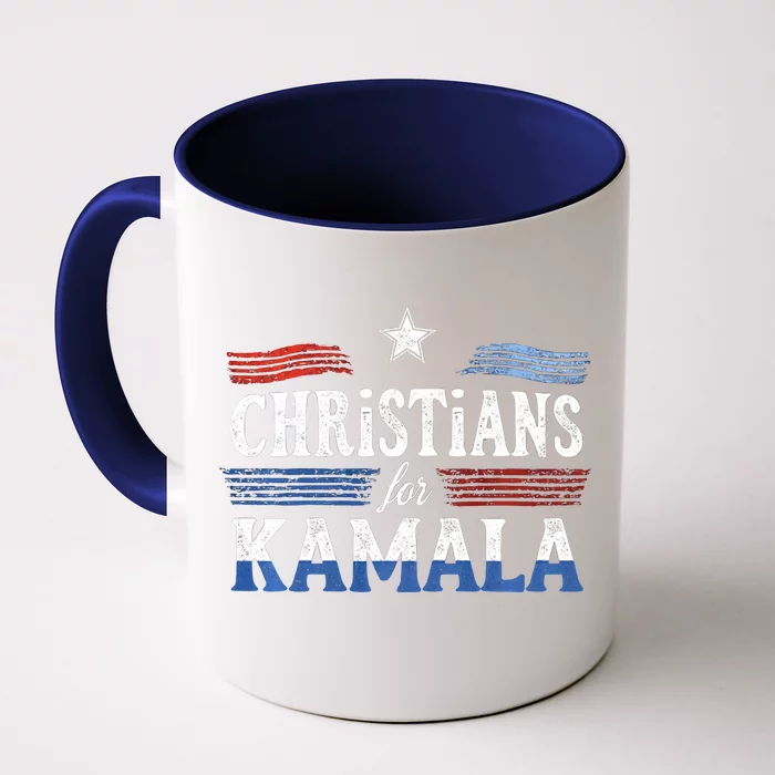 Christians For Kamala Patriotic American Harris Christians Front & Back Coffee Mug